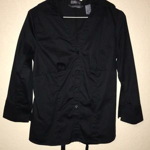 Women’s small blouse with 3/4 sleeves and tie back